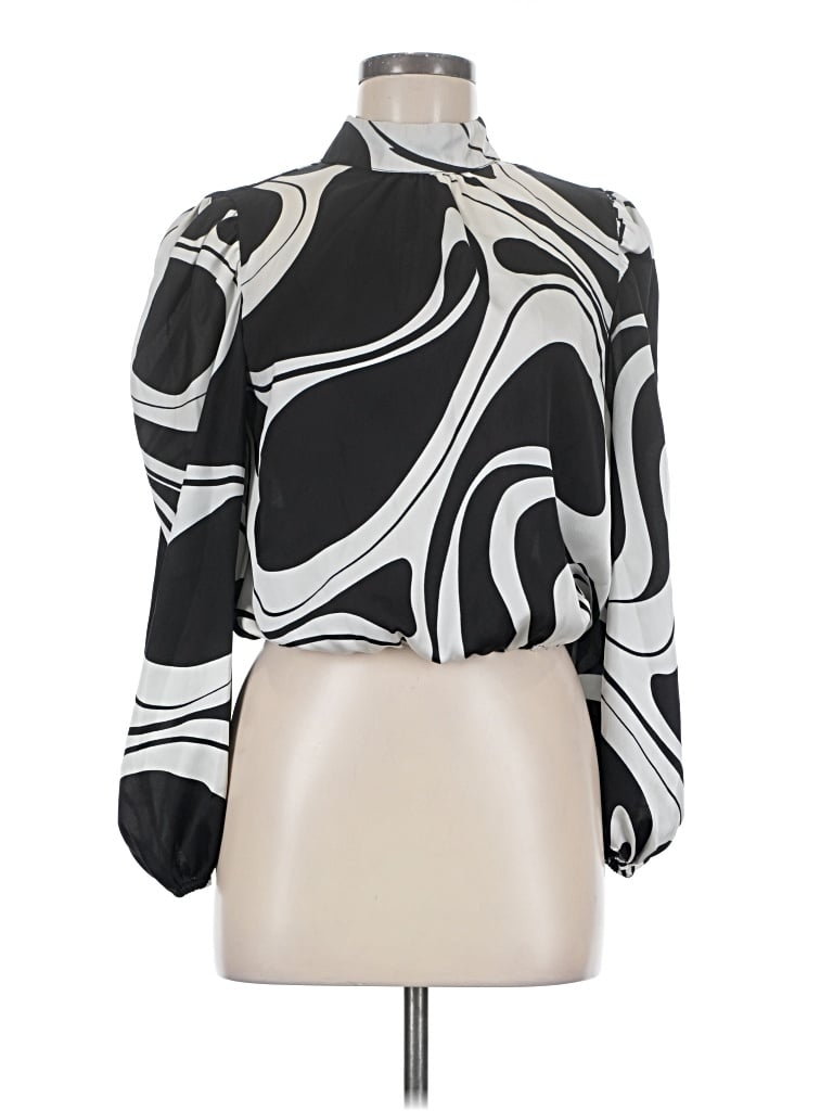 Pre-owned Love By Design 3/4 Sleeve Blouse In Black