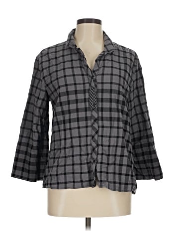 Habitat 3/4 Sleeve Button-Down Shirt (view 1)