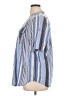Roaman's 100% Cotton Stripes Blue 3/4 Sleeve Button-Down Shirt Size 14 - photo 5