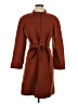 St. John Brown Orange Wool Coat Size 4 - photo 1