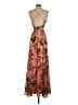 ASOS 100% Polyester Paisley Orange Cocktail Dress Size 4 - photo 2