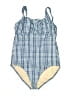 Kona Sol Plaid Blue One Piece Swimsuit Size L - photo 1