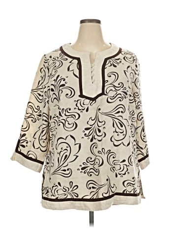JM Collection 3/4 Sleeve Blouse (view 1)