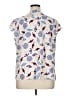 Talbots 100% Polyester Ivory Short Sleeve Blouse Size XL - photo 2