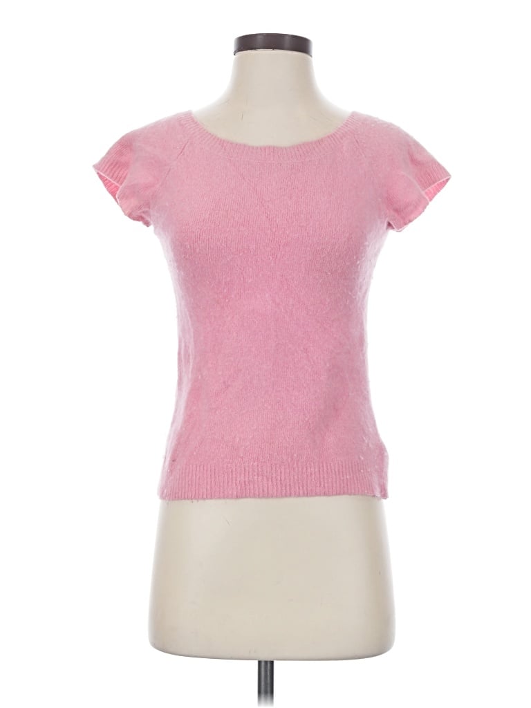 Pre-owned Wet Seal Short Sleeve Turtleneck In Pink