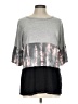 Celeste Color Block Gray 3/4 Sleeve T-Shirt Size L - photo 1