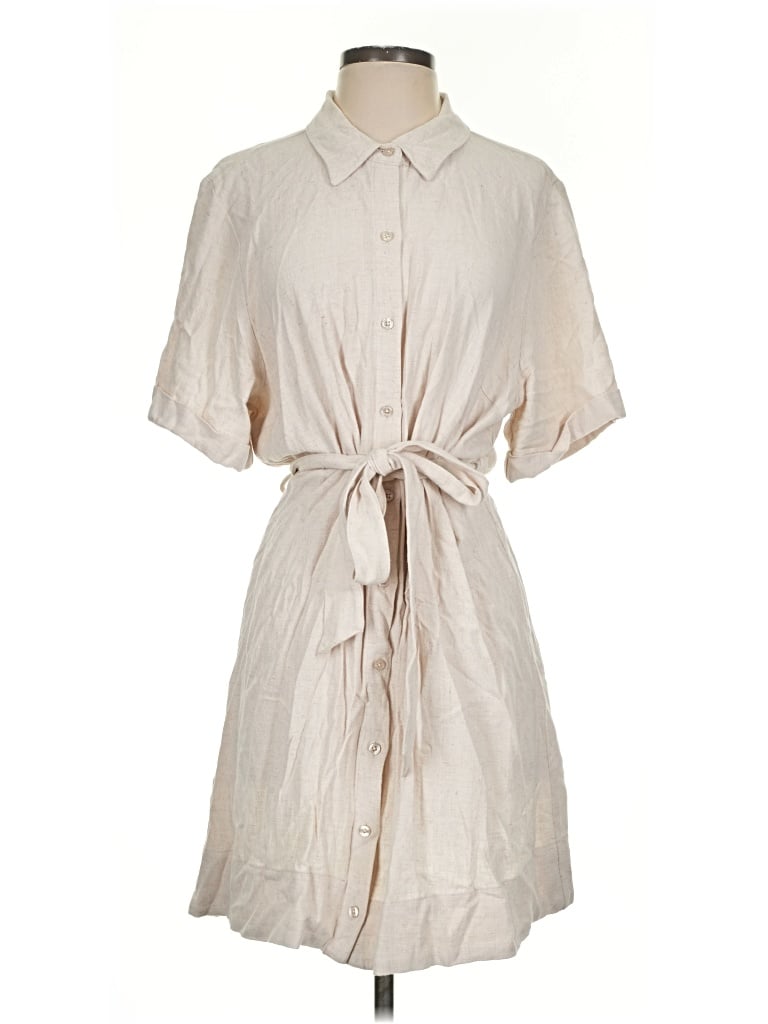 Pre-owned Black Tape_ Casual Dress In Tan