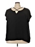 The Limited 100% Polyester Black Short Sleeve Blouse Size 3X - photo 1