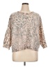 Maeve 100% Cashmere Animal Print Pink Cashmere Pullover Sweater Size XL - photo 1