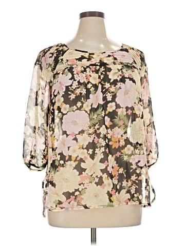 LC Lauren Conrad 3/4 Sleeve Blouse (view 1)