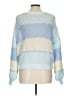Shein 100% Polyester Color Block Blue Pullover Sweater Size L - photo 2