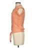 Pearl 100% Cotton Orange Sleeveless Button-Down Shirt Size S - photo 5