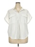 Eddie Bauer Solid Ivory Short Sleeve Blouse Size XXL - photo 1