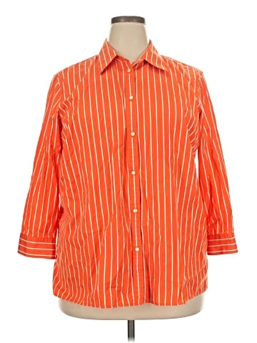 Lauren by Ralph Lauren 3/4 Sleeve Button-Down Shirt (view 1)