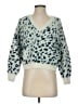 Ann Taylor LOFT Animal Print Blue Pullover Sweater Size XS (petite) - photo 1