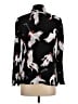 Ann Taylor LOFT 100% Polyester Print Black Blazer Size 0 - photo 2