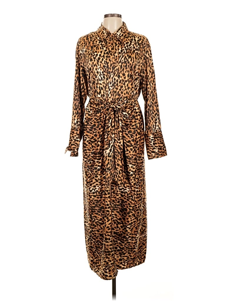 Pre-owned Dkny Jeans Casual Dress In Brown