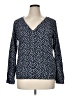 EDC Blue Long Sleeve Blouse Size XL - photo 1