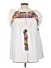 Mi Golondrina White Short Sleeve Blouse Size XL - photo 1