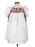 Mi Golondrina White Short Sleeve Blouse Size XL - photo 2