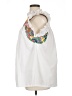 Mi Golondrina White Short Sleeve Blouse Size XL - photo 5