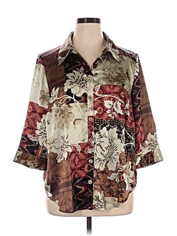 Susan Graver 3/4 Sleeve Blouse (view 1)