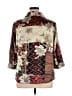 Susan Graver 100% Polyester Floral Brown 3/4 Sleeve Blouse Size 1X - photo 2