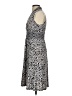 Wisp Animal Print Gray Cocktail Dress Size 0 - photo 5
