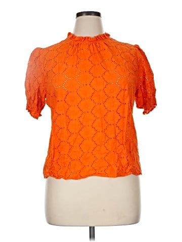 New York & Company Short Sleeve Blouse (view 1)