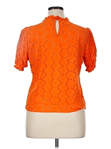 New York & Company Short Sleeve Blouse (view 2)