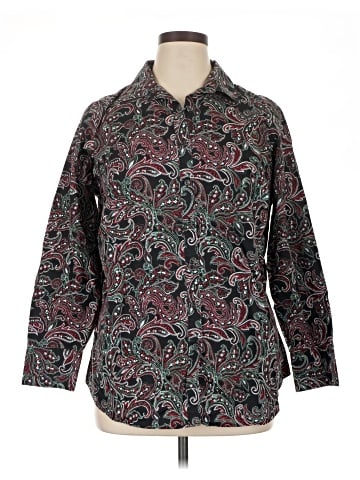 Lands' End 3/4 Sleeve Button-Down Shirt (view 1)