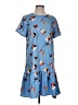 Halogen 100% Polyester Print Blue Casual Dress Size S - photo 1