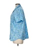 Blair Tropical Blue Short Sleeve Blouse Size L - photo 5