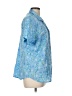 Blair Tropical Blue Short Sleeve Blouse Size L - photo 4