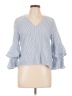 Love Tree Blue 3/4 Sleeve Blouse Size L - photo 1