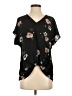 West Kei 100% Polyester Black Short Sleeve Blouse Size S - photo 1
