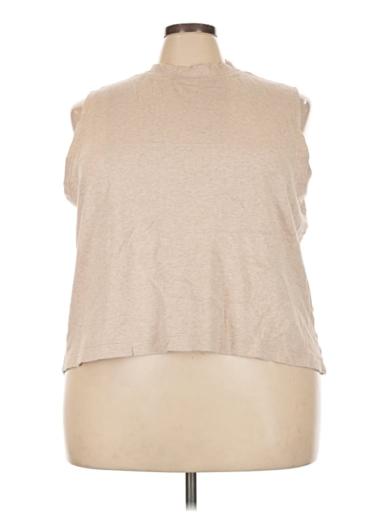 Pre-owned Pact Sleeveless T-shirt In Tan
