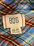 BDG Plaid Blue Long Sleeve Button-Down Shirt Size XS - photo 7