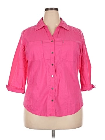 Croft & Barrow 3/4 Sleeve Button-Down Shirt (view 1)