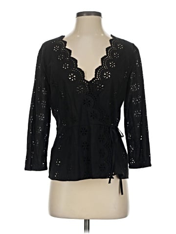 Madewell Scalloped Eyelet Wrap Top (view 1)