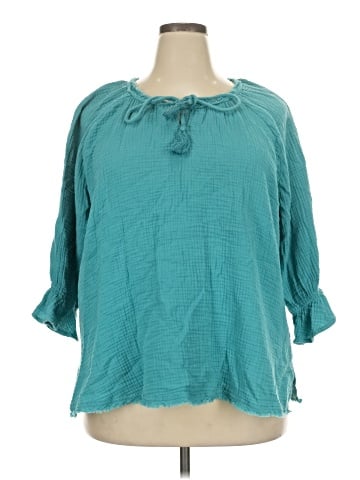 MULTIPLES 3/4 Sleeve Blouse (view 1)