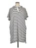 Cable & Gauge Stripes Silver Casual Dress Size 1X - photo 1