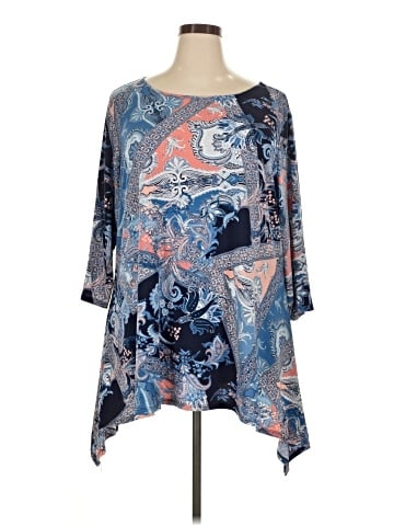 Attitudes by Renee 3/4 Sleeve Blouse (view 1)