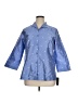 Connie Roberson Stars Blue 3/4 Sleeve Button-Down Shirt Size XL - photo 1