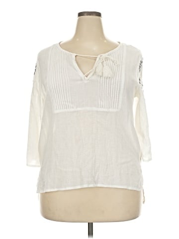 Extra Touch 3/4 Sleeve Blouse (view 1)