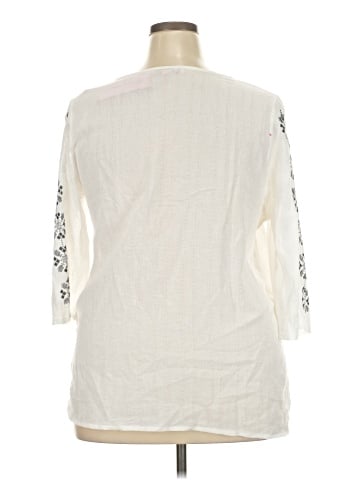 Extra Touch 3/4 Sleeve Blouse (view 2)
