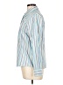 Petite Sophisticate Stripes Blue Long Sleeve Button-Down Shirt Size Lg Petite - photo 5