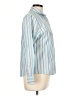 Petite Sophisticate Stripes Blue Long Sleeve Button-Down Shirt Size Lg Petite - photo 4