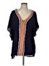 Nanette Lepore 100% Viscose Blue Short Sleeve Blouse Size L - photo 1