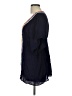 Nanette Lepore 100% Viscose Blue Short Sleeve Blouse Size L - photo 5